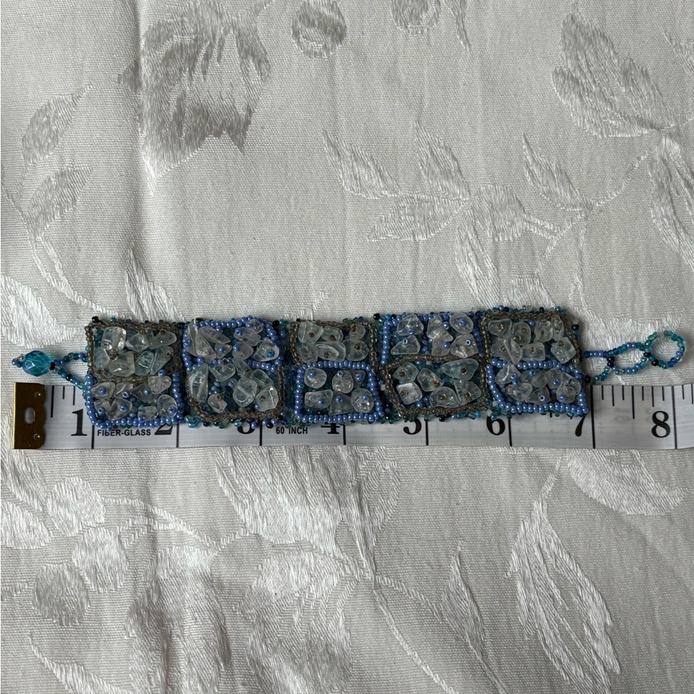Handcrafted Beaded and Crystal Bracelet - Picture 4 of 4